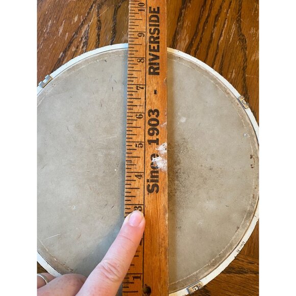 Vintage Wooden Frame Hand Drum Tambourine With Natural Skin Drumhead 9" - Picture 4 of 4